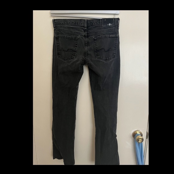 7 For All Mankind Black Low Rise Jeans - Picture 4 of 5